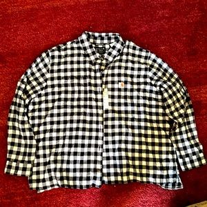 Carhartt black and white plaid women’s shirt